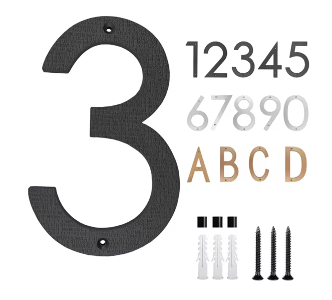 מספרי בית עבור גדר/חומה