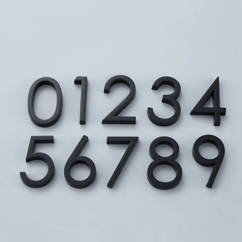 מספרי בית אוניברסליים עבור דלת כסוף/שחור