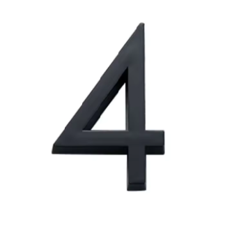מספרי דלת/בית בצבע שחור